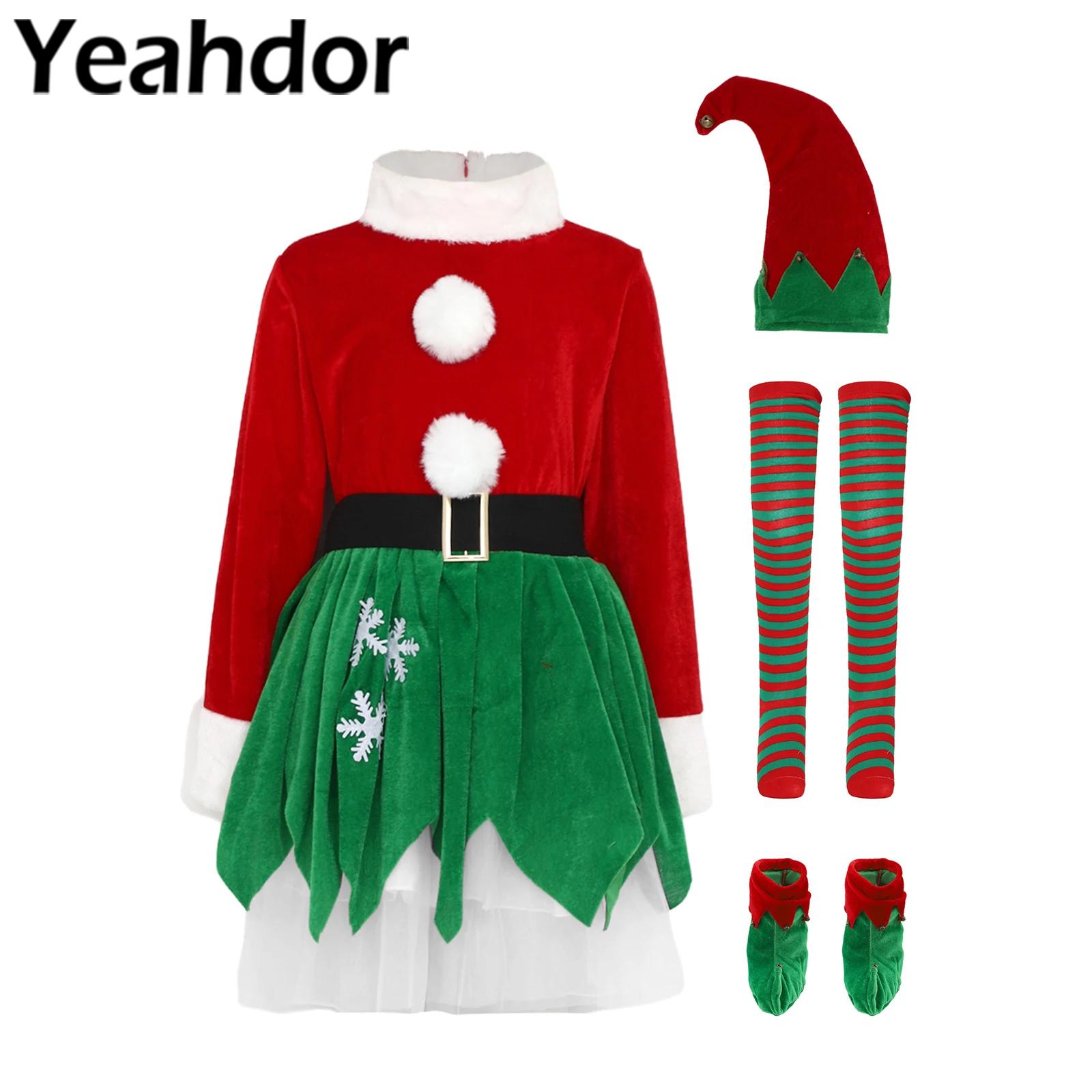 Elf Costume Christmas - Disfraz de elfo de Navidad para