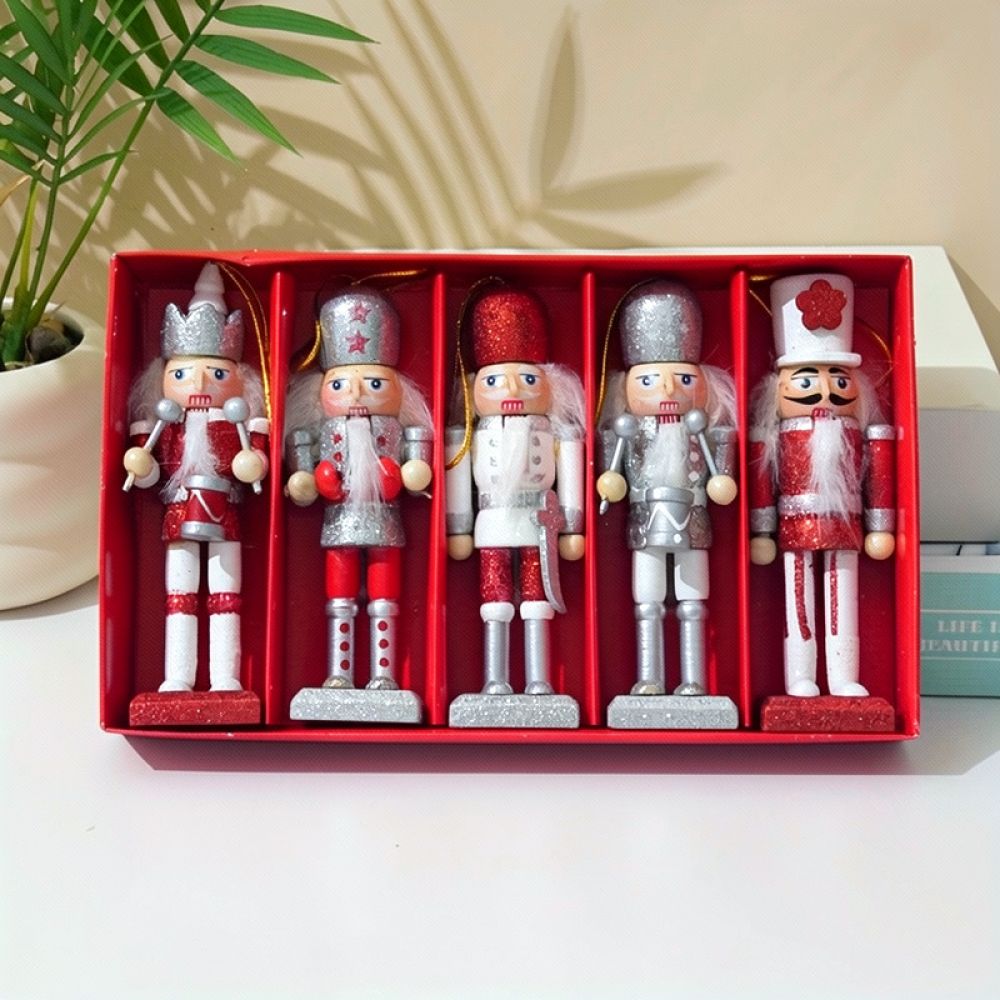 Nutcracker Figurine - Adorno de soldado cascanueces navideño, figura