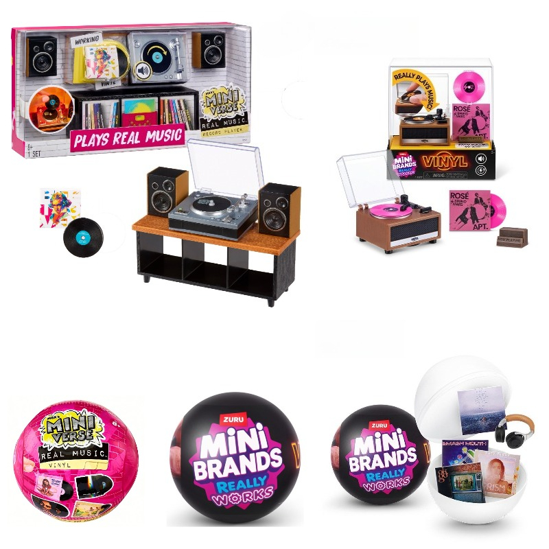 Ornament Ball Set - Nuevo ZURU MINI BRANDS Mini Tocadiscos