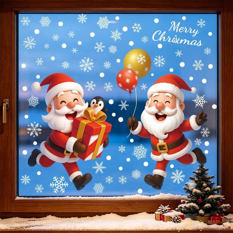 Adhesivos Navideños Estáticos  - Snowflake Window Decal reseña y precio