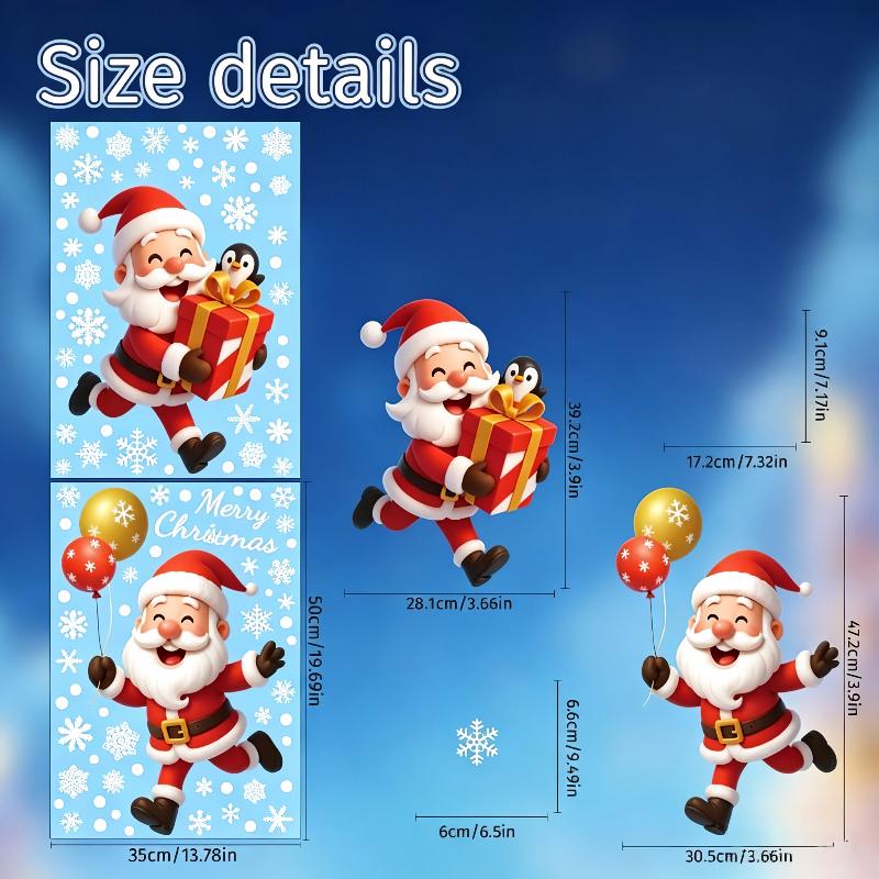 Adhesivos Navideños Estáticos  - Snowflake Window Decal reseña y precio