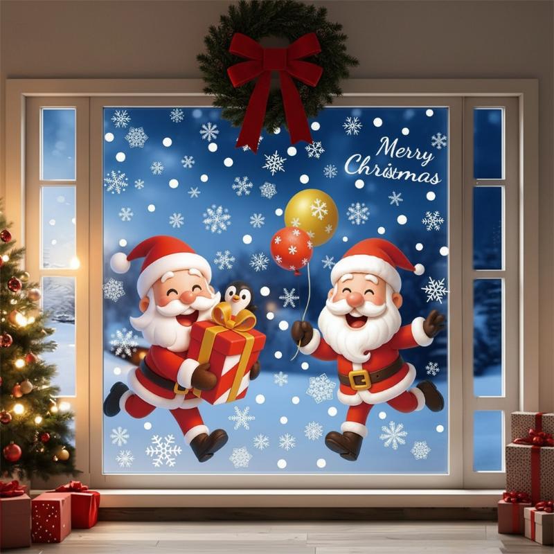 Adhesivos Navideños Estáticos  - Snowflake Window Decal reseña y precio
