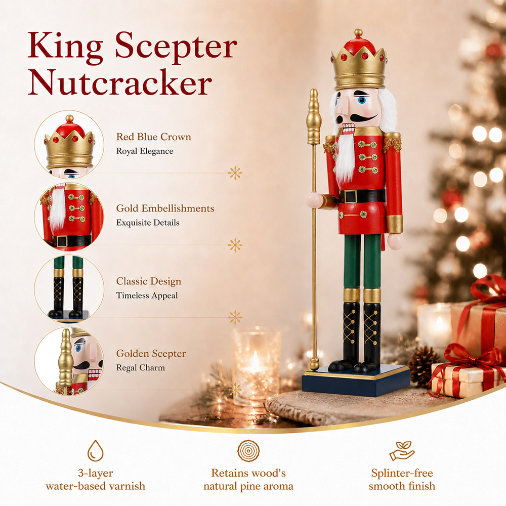 Muñeco de madera de 50CM con c - Nutcracker Figurine reseña y precio