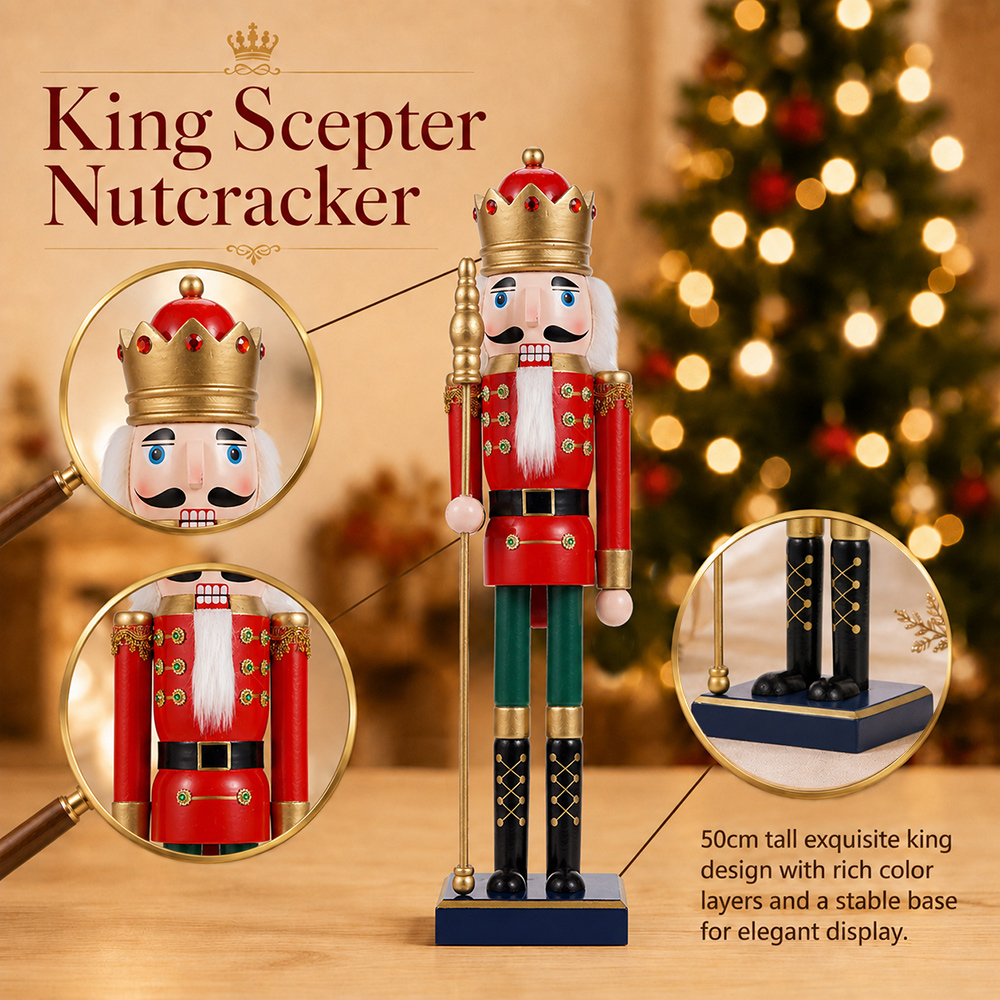 Muñeco de madera de 50CM con c - Nutcracker Figurine reseña y precio