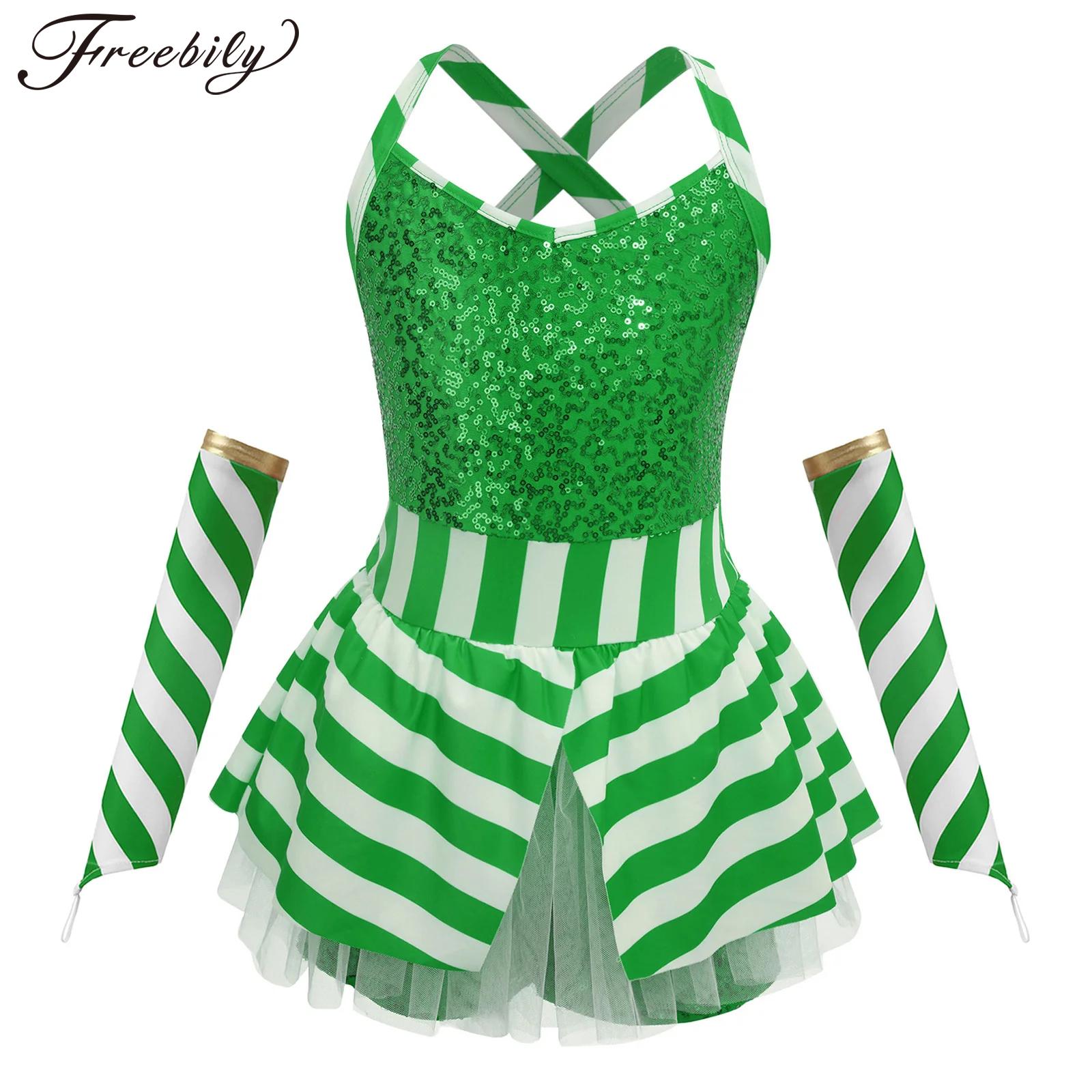 Niñas Navidad bastón de carame - Elf Costume Christmas reseña y precio