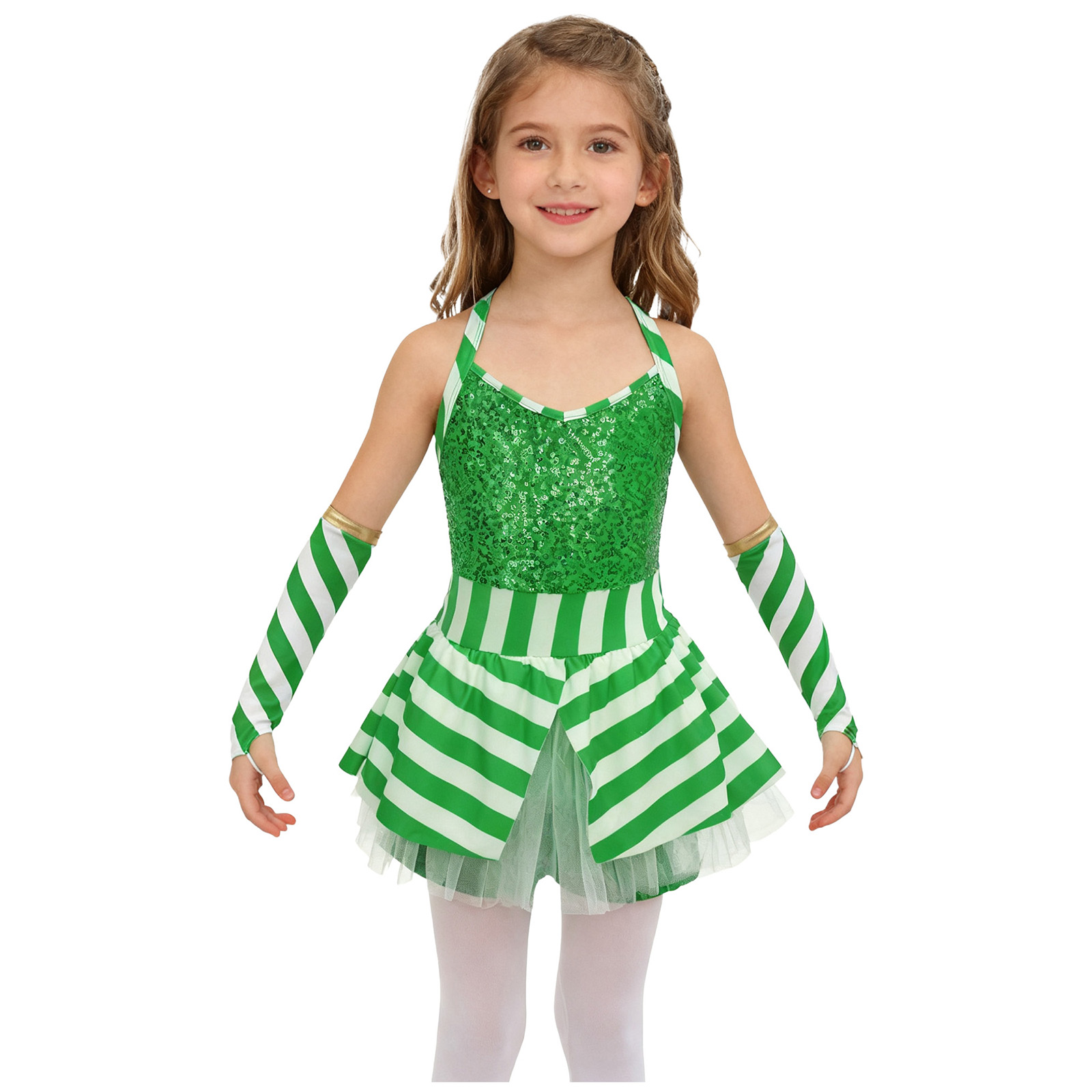Niñas Navidad bastón de carame - Elf Costume Christmas reseña y precio