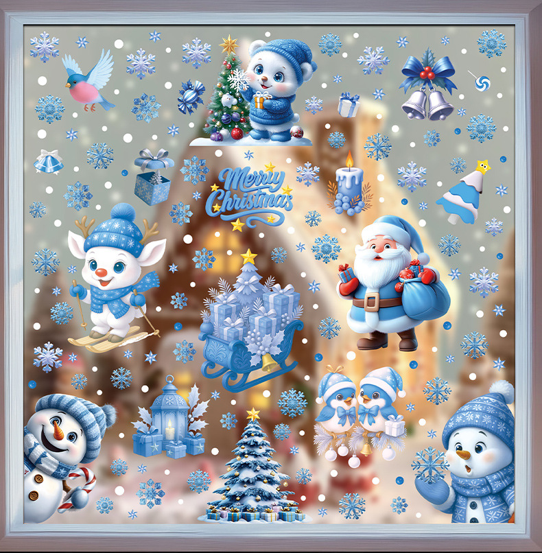 Juego de pegatinas estáticas p - Snowflake Window Decal reseña y precio