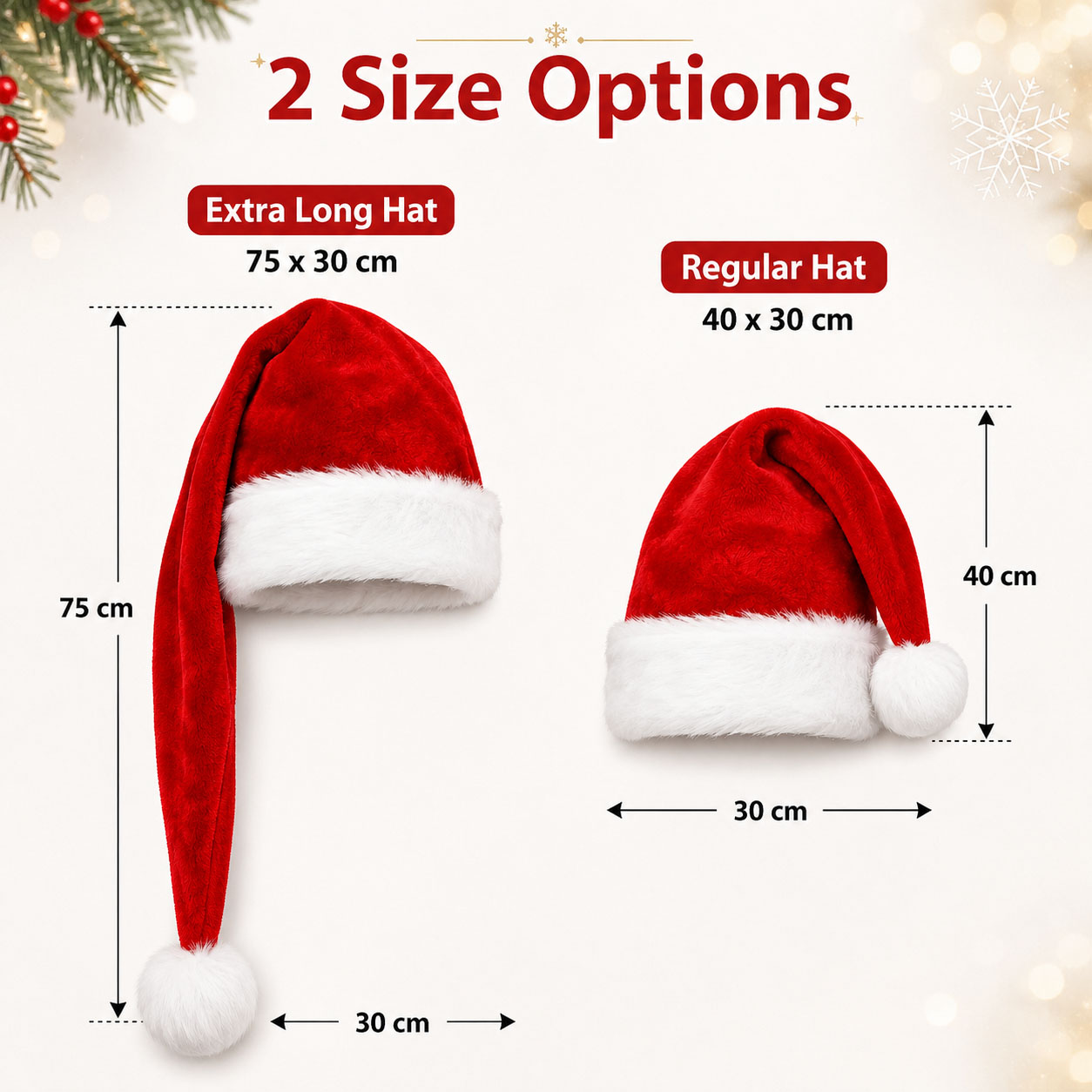 Juego de Gorros de Santa Rojos - Santa Hat Plush reseña y precio