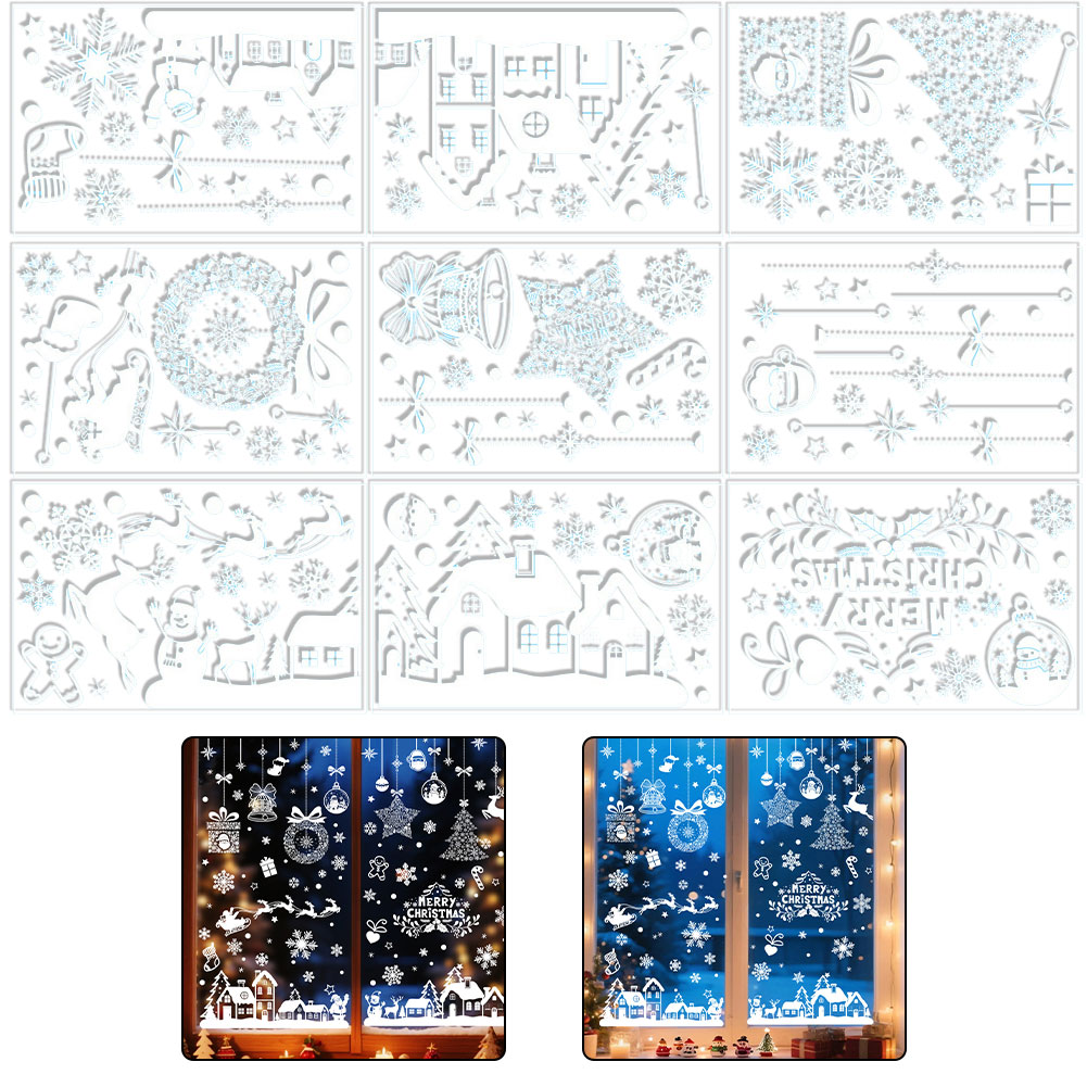 Adhesivos navideños grandes pa - Snowflake Window Decal reseña y precio
