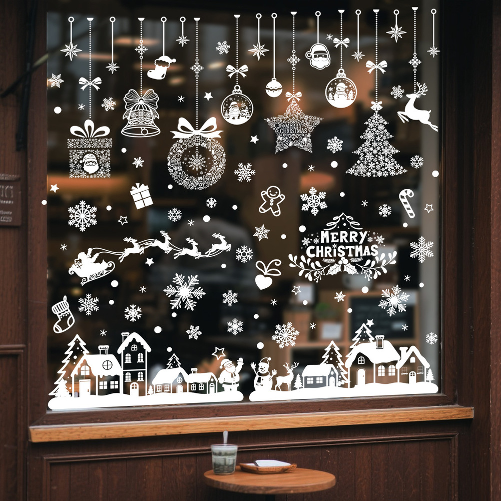 Adhesivos navideños grandes pa - Snowflake Window Decal reseña y precio