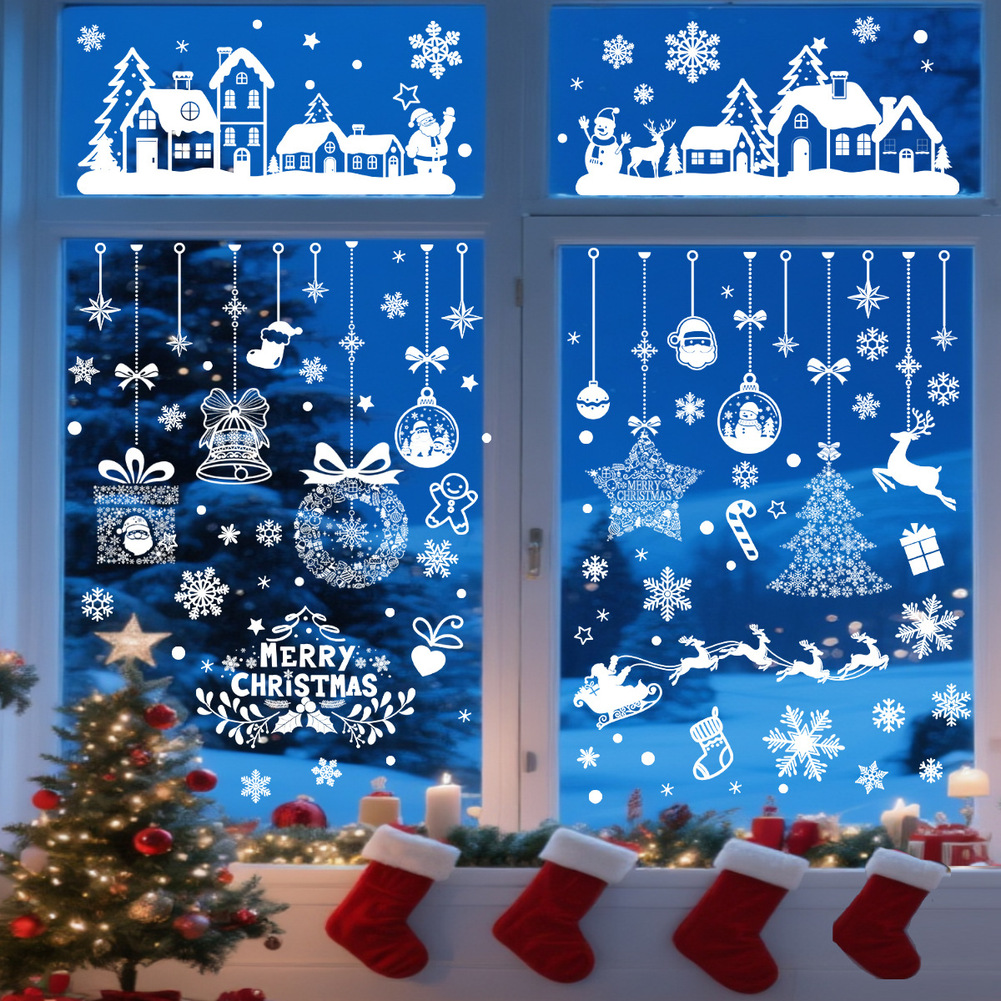 Adhesivos navideños grandes pa - Snowflake Window Decal reseña y precio